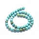 Hilos de perlas de turquesa natural teñidas G-G768-02-8mm-1