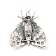 Broche de papillon de nuit en strass coloré avec perle d'imitation JEWB-P014-05AS-2