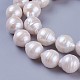 Fili di perle di perle d'acqua dolce coltivate naturali PEAR-F010-13-2