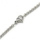 Trendy Unisex 304 Stainless Steel Cross Rolo Chain Necklaces NJEW-L043A-09P-3