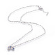 (vente de bijoux pour fêtes d'usine) colliers avec pendentif en laiton et zircone cubique NJEW-O117-01P-1