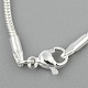 Brass Round Snake Chain Necklaces NJEW-BB10864-20-4