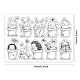 GLOBLELAND Pot Animals Clear Stamps Potted Plant Bunny Dog Cat Hedgehog Silicone Clear Stamp Seals for Cards Making DIY Scrapbooking Photo Journal Album Decoration DIY-WH0167-56-1045-6