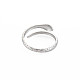 304 Stainless Steel Snake Open Cuff Ring for Women RJEW-S405-179P-2