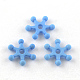 Snowflake Spray Painted Fluorescent Acrylic Beads MACR-R554-18-2