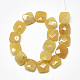 Chapelets de perles en jade topaze naturelle G-S357-D02-12-2