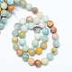 Brins de perles d'amazonite de fleurs naturelles G-R346-4mm-22-2