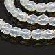 Faceted Drum Opalite Glass Beads Strands GLAA-A032-6mm-03-1