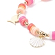 3pcs 3 couleur polymère argile heishi surfeur tressé perle bracelets ensemble BJEW-TA00080-5