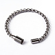 Bracelets à chaînes carrées en 304 acier inoxydable X-BJEW-D400-05-3