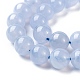 Grade AA Natural Blue Agate Beads Strands G-F222-30-8mm-1-2