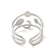 Star & Moon & Sun 304 Stainless Steel Open Cuff Ring Findings STAS-E066-10P-3