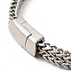 304 Stainless Steel Mesh Chain Bracelet with Magnetic Clasp for Men Women BJEW-E009-18P-4