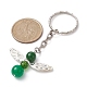 Porte-clés en alliage d'ange avec pendentifs gemstomes KEYC-JKC00572-4