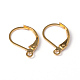 Brass Leverback Earring Findings KK-R014-G-NR-1