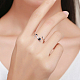 925 серебряное кольцо-манжета с родиевым покрытием на палец RJEW-FF0009-01P-5