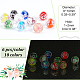 Pandahall elite 60 pièces 10 couleurs perles de lampwork de fleurs intérieures lumineuses faites à la main LAMP-PH0001-22B-2