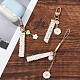 DELORIGIN 12Pcs 3 Style Alloy Enamel Mobile Straps Pearl Flower Lanyard Wrist KEYC-DR0001-12-4
