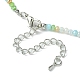 Facettierte Unterlegscheibe-Glasperlen-Halskette für Frauen NJEW-M208-01C-5