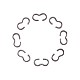 鉄のクイックリンクコネクター  チェーンパーツ  ナンバー3形の留め金  ガンメタ色  7.5~8x4x1~2mm IFIN-TA0001-06B-1
