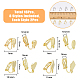 SUPERFINDINGS 16Pcs 8 Style Alloy Clip-on Earring Findings FIND-FH0008-05-2