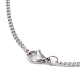 2 pièces 2 styles coeur et menottes ensemble de colliers pendentif en alliage NJEW-JN04438-6