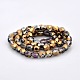 Half Plated Glass Faceted Drum Beads Strands GLAA-A032-6mm-HP03-2