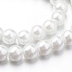 Fili di perle rotonde di perle di vetro tinto ecologico HY-A008-8mm-RB001-2