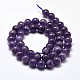 Natural Amethyst Round Bead Strands X-G-I168-09-8mm-2