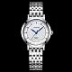 カップルの恋人の腕時計  女性用ステンレススチール防水クォーツ腕時計  ホワイト  ステンレス鋼色  周囲：205ミリメートル WACH-BB19219-02-2