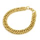 Fashionable 304 Stainless Steel Cuban Link Chain Bracelets STAS-A028-B064-2