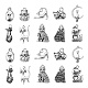100pcs 10 Arten tibetische Artlegierungskätzchenanhänger TIBEP-CJ0001-73-1