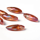 Faceted Horse Eye Electroplate Transparent Glass Beads X-EGLA-R073-01-2