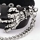 Bracelet punk rock squelette main en cuir BJEW-D351-27A-2