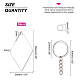 BENECREAT DIY Rhombus with Angle Acrylic Blank Pendant Keychain Making Kits DIY-BC0001-63B-2