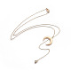 Brass Pendant Necklaces NJEW-JN02386-2