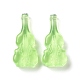 バイオリンの形をしたダミーのワインボトル 樹脂カボション  芝生の緑  36.5x17x8mm RESI-E025-01C-2