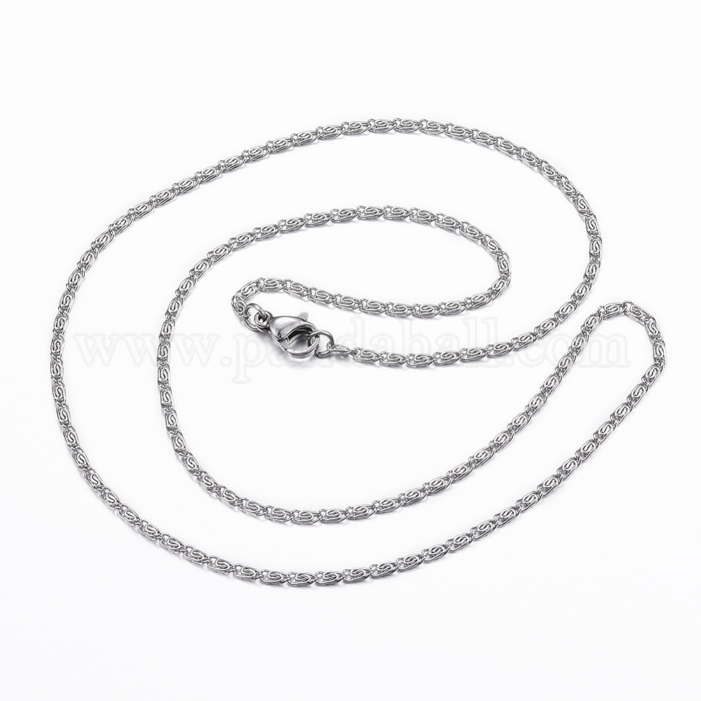 Wholesale 304 Stainless Steel Lumachina Chain Necklaces