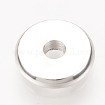 Perline di distanziatore in ottone, disco, platino, 4mm