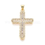 Латунные микропаве прозрачные подвески с фианитом KK-N268-92G