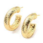 Круглые серьги-гвоздики из латуни с реечным покрытием KK-C026-19A-G