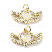 Латунные микропаве прозрачные подвески с фианитом KK-L213-011G-01