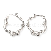 Серьги-кольца из латуни для женщин EJEW-Z019-09P