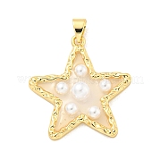 Подвески из латуни и эпоксидной смолы с покрытием стойки KK-C059-08A-G