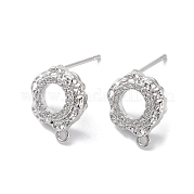 Латунные серьги-гвоздики из циркония KK-E107-18P