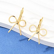 Серьги-кольца из латуни с бантом для женщин EJEW-A150-04B-G