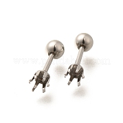 Фурнитура для сережек-гвоздиков из нержавеющей стали 304 STAS-F311-18P-02C