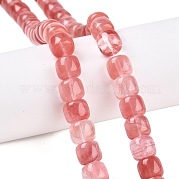 Вишневого кварца стеклянные бусы пряди G-T138-136