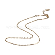 Ion Plating(IP) 304 Stainless Steel Cable Chain Necklace for Men Women NJEW-K245-025A