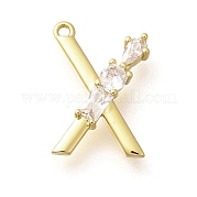 Латунные микро проложить кубического циркония подвески KK-M310-01G-24